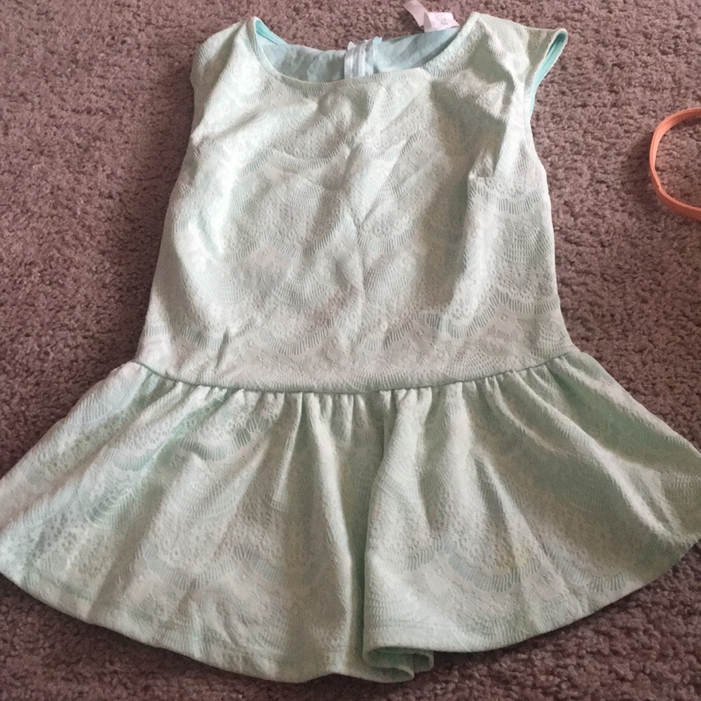 Mint green peplum